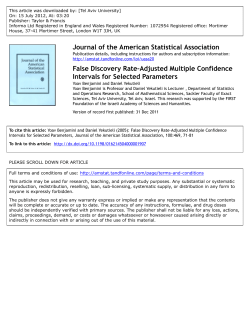 False Discovery Rate&ndash;Adjusted Multiple Confidence Intervals for