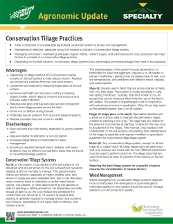 Conservation Tillage Practices