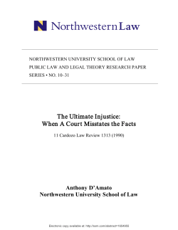 The Ultimate Injustice: When A Court Misstates