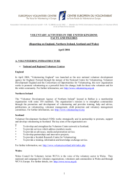 1 VOLUNTARY ACTIVITIES IN THE UNITED
