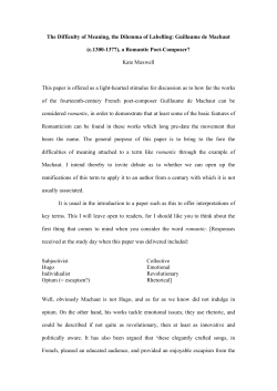 The Difficulty of Meaning, the Dilemma of Labelling: Guillaume de