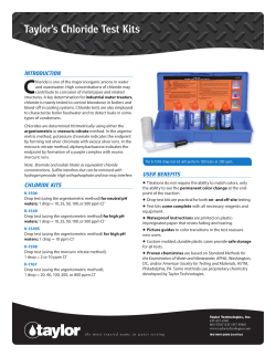 Taylor`s Chloride Test Kits