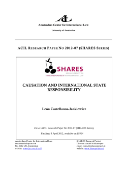 causation and international state responsibility