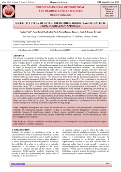 Full Text Article - European Journal of Biomedical and