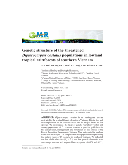 Genetic structure of the threatened Dipterocarpus