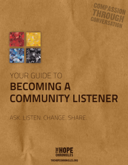 becoming a community listener