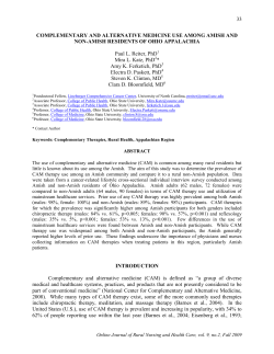 complementary and alternative medicine use among amish