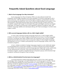 Dual Language FAQs - Champaign Unit 4 Schools