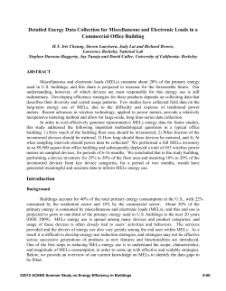 Detailed Energy Data Collection for Miscellaneous and