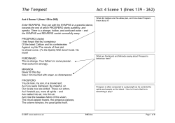 The Tempest Act 4 Scene 1 (lines 139 - 262)