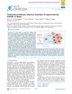 Temperature-Induced, Selective Assembly of Supramolecular