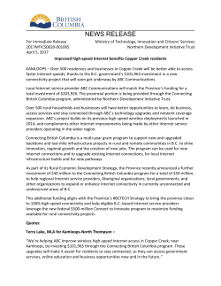 NEWS RELEASE - ABC Communications