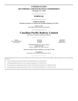 Canadian Pacific Railway Limited - corporate
