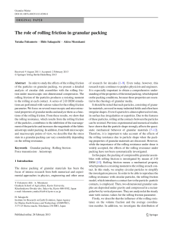 The role of rolling friction in granular packing