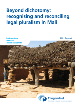 Beyond dichotomy: recognising and reconciling legal pluralism in Mali