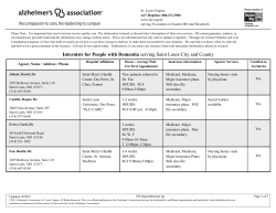 Internists for People with Dementia serving Saint Louis City and