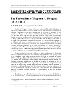 ECWC TOPIC Douglas Stephen Essay