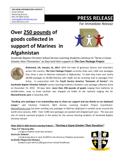 PRESS RELEASE Over 250 pounds of goods collected in support of