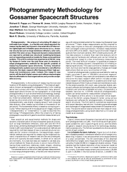 Photogrammetry Methodology for Gossamer Spacecraft Structures