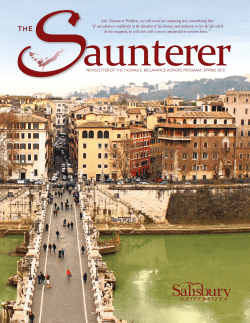 Like Thoreau in Walden, we will record our sauntering here