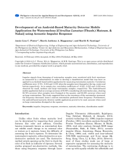 Development of an Android-Based Maturity Detector Mobile