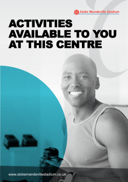 activities available to you at this centre