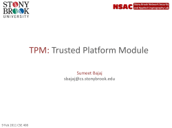 TPM: Trusted Platform Module