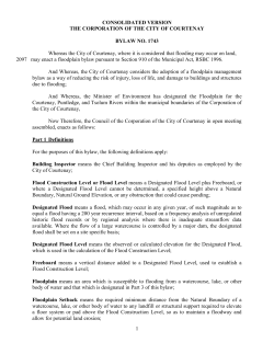 Floodplain Management Bylaw No. 1743