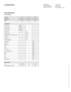 Trace Elements - Mediatech, Inc.