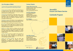 forumZFD Forum Civil Peace Service Cambodia Program