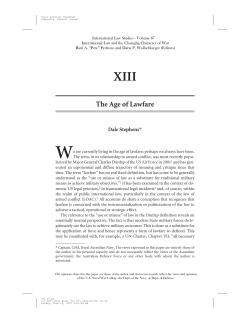 The Age of Lawfare - US Naval War College