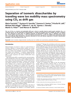 Separation of isomeric disaccharides by traveling wave ion mobility