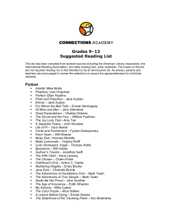 A summer reading list