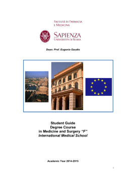 Medicine in English Student Guide 2014-15