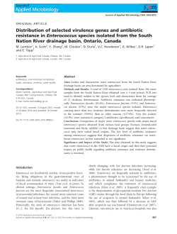 Distribution of selected virulence genes and antibiotic resistance in