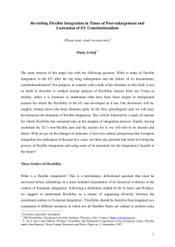 Revisiting Flexible Integration in Times of Post