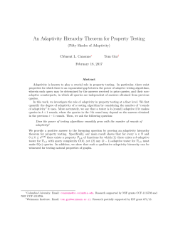 (in Property Testing): An Adaptivity Hierarchy Theorem for Property