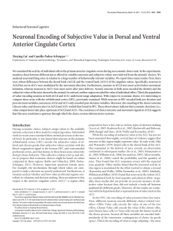 Neuronal Encoding of Subjective Value in Dorsal and Ventral