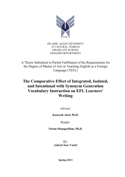The Comparative Effect of Integrated, Isolated, and Intentional with