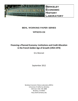 Financing a Planned Economy: Institutions and Credit Allocation in