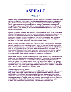 A Short History of Asphalt