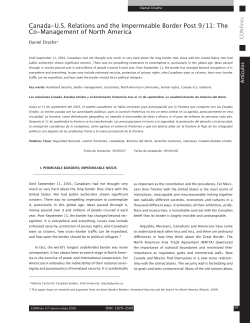 Canada-U.S. Relations and the Impermeable Border Post 9/11: The