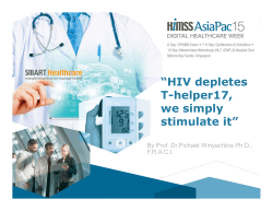 HIV depletes T-helper17, we simply stimulate it