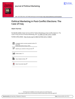 Political Marketing in Post-Conflict Elections