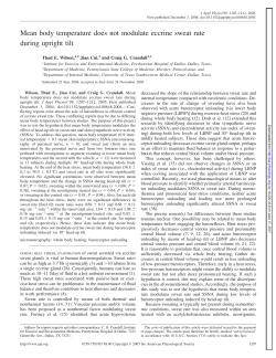 Mean body temperature does not modulate eccrine sweat rate