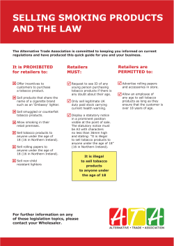 selling smoking products and the law