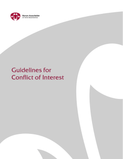 Guidelines for Conflict of Interest (Revised October 2015)