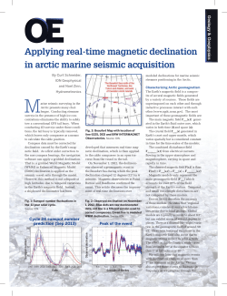 Applying real-time magnetic declination in arctic