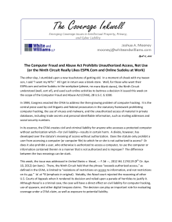 The Computer Fraud and Abuse Act Prohibits Unauthorized Access