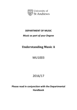 MU1003 Booklet - University of St Andrews